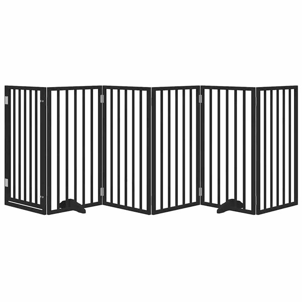 vidaXL Hundahli&eth; me&eth; Hur&eth; Fellanlegt 6 &THORN;il Svart 300 cm &ouml;sp