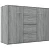 vidaXL Skenkur Gr&aacute;r Sonoma 88x30x65 cm Samsettur Vi&eth;ur