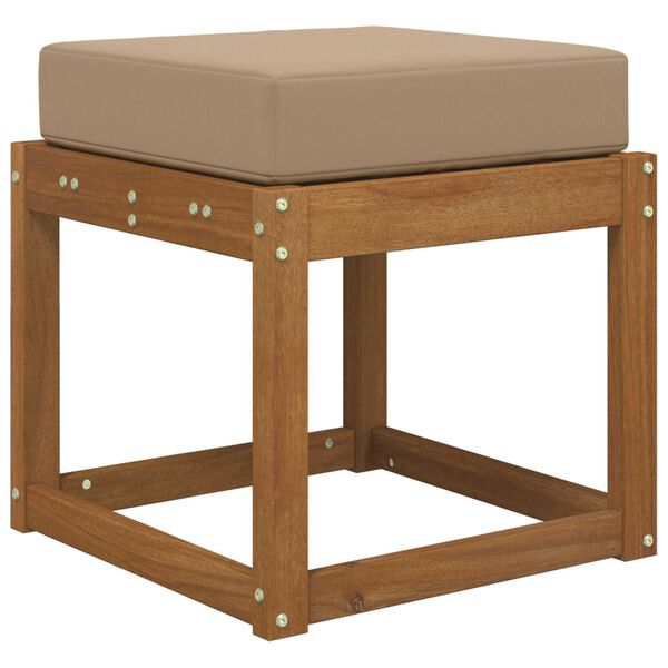 vidaXL Utandyra s&aelig;ti p&uacute;&eth;i M&oacute;gr&aacute;r 40 x 40 x 8 cm 100% p&oacute;l&yacute;ester