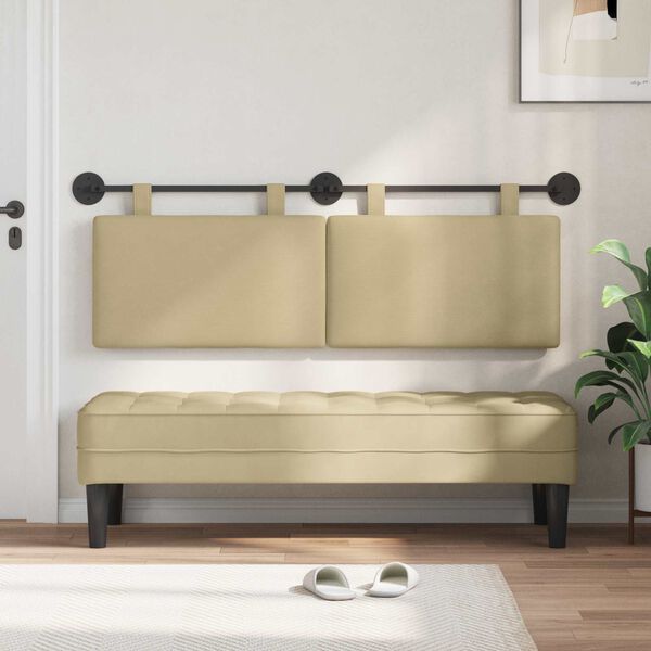 vidaXL Hengisk&aacute;li Lj&oacute;sgr&aelig;nn gr&aacute;ur 150 x 55 x 5 cm Korduroy efni