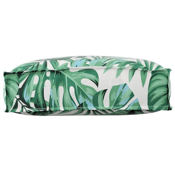 vidaXL Brettpúði fyrir bakstoð Laufmynstur 50 x 40 x 12 cm Oxford efni