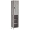 vidaXL H&aacute;r Sk&aacute;pur Gr&aacute;r Sonoma 34,5x34x180 cm Samsettur Vi&eth;ur