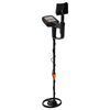 vidaXL Metal detector me&eth; LCD skj&aacute; 3 ger&eth;ir 19 cm sp&oacute;lu Svart