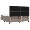 vidaXL LED Box Spring R&uacute;m me&eth; d&yacute;nu M&oacute;gr&aacute;r 180 x 200 cm d&uacute;kur