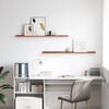 vidaXL Vegghylla me&eth; hillu 2 pcs Rau&eth;ur 115 x 9 x 3 cm Samsettur vi&eth;ur