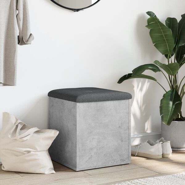 vidaXL Geymslubekkur Steypugr&aacute;r 42x42x45 cm Samsettur Vi&eth;ur