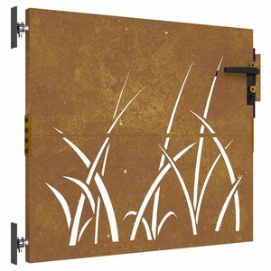 vidaXL Gar&eth;hli&eth; 85x75 cm &uacute;r corten st&aacute;li, grash&ouml;nnun