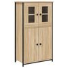 vidaXL H&aacute;r Sk&aacute;pur Sonoma Eik 62x32x106,5 cm Samsettur Vi&eth;ur