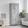 vidaXL H&aacute;r Sk&aacute;pur Gr&aacute;r Sonoma 69,5x34x180 cm Samsettur Vi&eth;ur