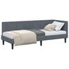 vidaXL Hornr&uacute;m ramma me&eth; h&ouml;fu&eth;gafl D&ouml;kk gr&aacute; 80 cm x 200 cm Flauel