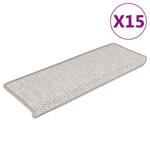 vidaXL &THORN;repamottur Sj&aacute;lfl&iacute;mandi S&iacute;sal&uacute;tlit 15 stk. 65x21x4 cm Plat&iacute;na