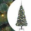 vidaXL Gervi j&oacute;latr&eacute; me&eth; l&yacute;singu og k&uacute;lum me&eth; 150 LED Gr&aelig;nn 150 cm PET