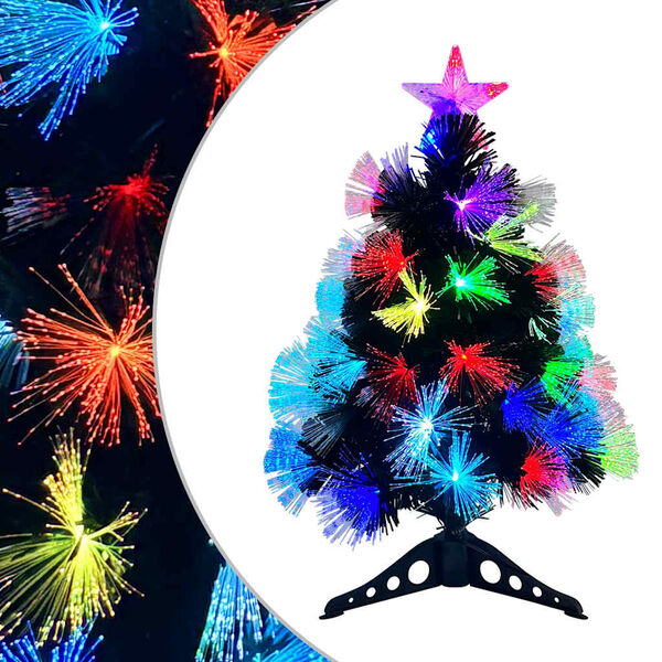 vidaXL Gervi jólatré með skreytingar strengjaljós Grænn 64 cm PVC