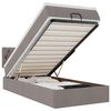 vidaXL Ottoman R&uacute;m me&eth; D&yacute;nu & LED Taupe 90x200 cm Efni