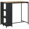 vidaXL Barbor&eth; Svart me&eth; Hillum 120x60,5x110 cm P&oacute;l&yacute;rattan