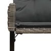 vidaXL &Uacute;tibekkur me&eth; p&uacute;&eth;i Gr&aacute;r 118 x 55 x 82 cm PE rattan og efni