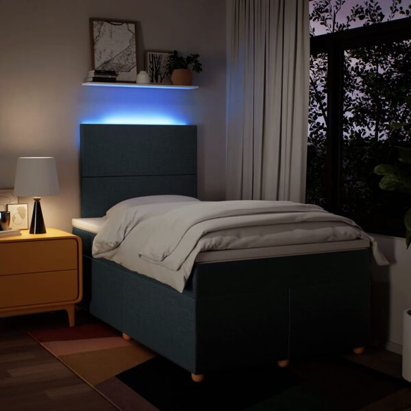 vidaXL H&oacute;lfa&eth; Springr&uacute;m Bl&aacute;tt 120x190 cm Tauefni