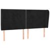 vidaXL H&ouml;f&eth;agafl me&eth; Eyrum 203x23x118/128 cm Sv&ouml;rt Flauel