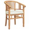 vidaXL St&oacute;ll me&eth; p&uacute;&eth;i 2 pcs Br&uacute;nn 63 x 58 x 89 cm Solid teak vi&eth;ur