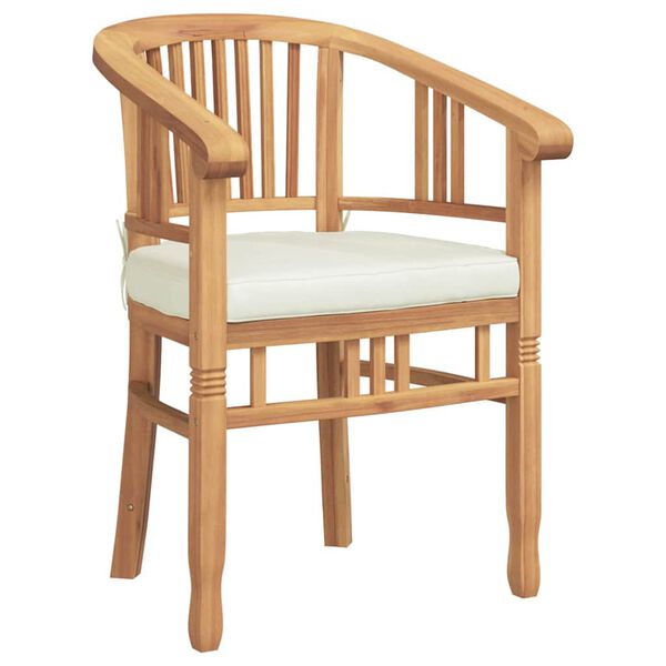 vidaXL St&oacute;ll me&eth; p&uacute;&eth;i 2 pcs Br&uacute;nn 63 x 58 x 89 cm Solid teak vi&eth;ur