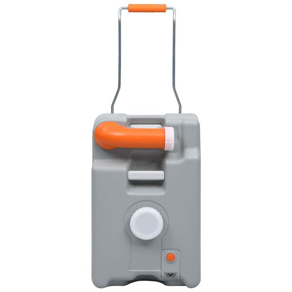 vidaXL Vatnstankur &aacute; Hj&oacute;lum fyrir &Uacute;tilegur 25 L Gr&aacute;r