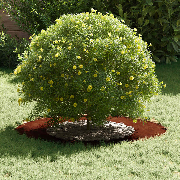 vidaXL hentar fyrir Flat tr&eacute;hring Br&uacute;nn &Oslash;40 / 70 cm Ve&eth;ra&eth; st&aacute;l