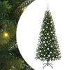 vidaXL Gervi j&oacute;latr&eacute; me&eth; 300 LED me&eth; standi Gr&aelig;nn 180 cm PE og PVC