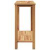 vidaXL Veggborð með geymslu Brúnn 85 x 35 x 75 cm Solid teak viður