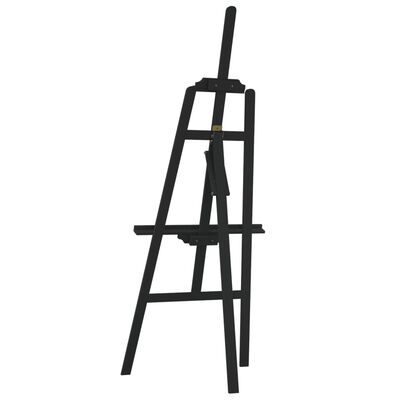 vidaXL Easel Standur Svört 53,5x95x127 cm Gegnheil Fura