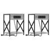 vidaXL Noat&ouml;flu sk&aacute;pur 2 pcs Gr&aacute;r Sonoma 41 x 31 x 51 cm