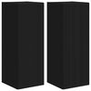 vidaXL Sj&oacute;nvarpsveggsk&aacute;pur Vegghengt 2 pcs Svartur 30 x 31 x 80 cm