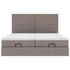 vidaXL Ottoman r&uacute;mgrind me&eth; d&yacute;num Taupe 200x200cm Efni
