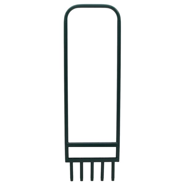 vidaXL Grasflatarloftari með 5 Holum Tindum Grænt Dufthúðað Stál