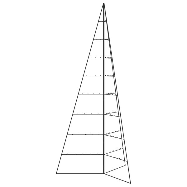 vidaXL Jólatré úr málmi til skrauts Svart 210 cm