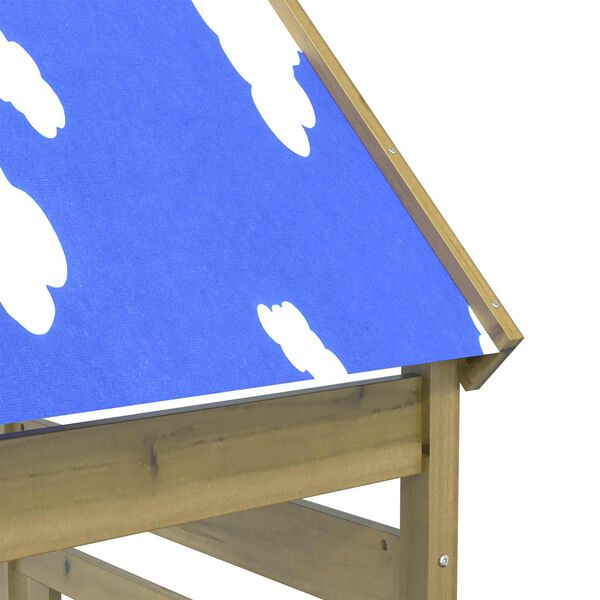 vidaXL Leikjaturn Br&uacute;nn 52,5 x 85 x 265 cm Solid Impregnated Wood