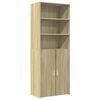 vidaXL H&aacute;r Sk&aacute;pur Sonoma Eik 70x42,5x185 cm Samsettur Vi&eth;ur