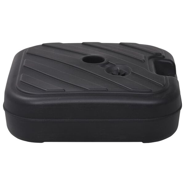 vidaXL Sólhlífarstandur Sand-/Vatnsfylltur 24 l Svartur