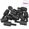 vidaXL St&ouml;&eth;ug skr&uacute;fa 12 pcs Svartur M4 Gummi og St&aacute;l