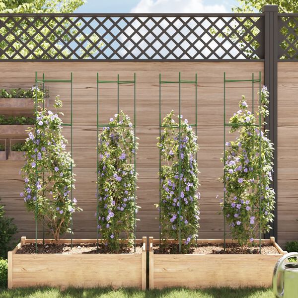 vidaXL T&oacute;matagrind 4 stk. 154 cm St&aacute;l og PP