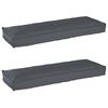 vidaXL Púðasett á pall 2 pcs Antrasít 120 x 40 x 8 cm Oxford efni