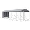 vidaXL &Uacute;tihundask&yacute;li me&eth; &THORN;aki Silfurlita&eth; 2x14x2,5 m Sinkh&uacute;&eth;a&eth; St&aacute;l
