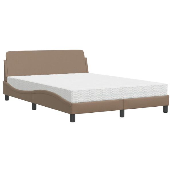 vidaXL R&uacute;m me&eth; D&yacute;nu Dover Cappuccino-lita&eth; 140x190 cm Gervile&eth;ur