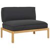 vidaXL S&oacute;fasett me&eth; p&uacute;&eth;i Svartur 120 x 92 x 69 cm Hrein akas&iacute;utr&eacute;