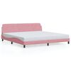 vidaXL R&uacute;mgrind Dover Bleikt 200x200 cm Flauel
