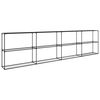 vidaXL 3-hli&eth;in pl&ouml;ntustandur Svartur 400 x 32 x 104 cm St&aacute;l