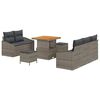 vidaXL Gar&eth;s&oacute;fa sett me&eth; p&uacute;&eth;i me&eth; geymslu 8 pcs Gr&aacute;r