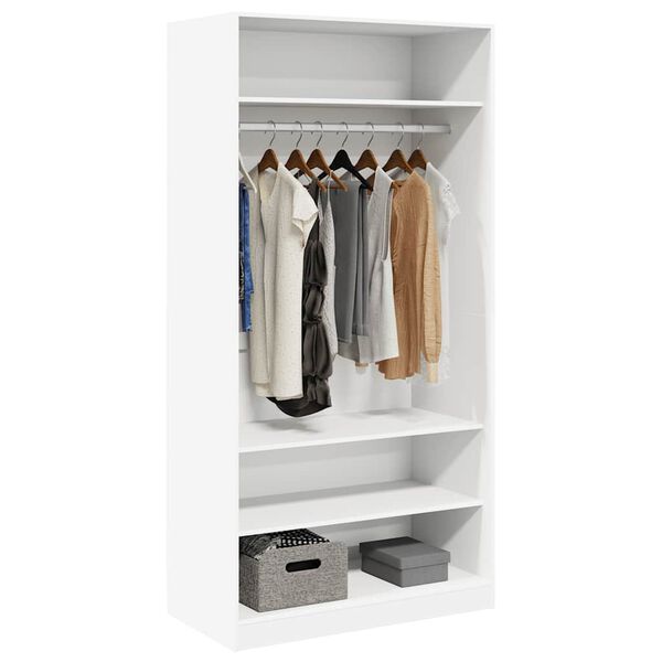 vidaXL Fatask&aacute;pur Hv&iacute;tur 100x50x200 cm Samsettur Vi&eth;ur