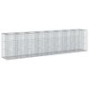 vidaXL Gabion h&aelig;kka&eth; r&uacute;m 2 pcs Silfur 330 x 50 x 80 cm