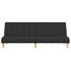 vidaXL 2-sæta Svefnsófi Svart Áklæði