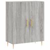 vidaXL Skenkur Gr&aacute;r Sonoma Eik 69,5x34x90 cm Samsettur Vi&eth;ur